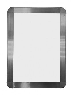 Рамка Клик ПК-25  с дек. уголком А1, серебро матовое анодир. в Перми - картинка, изображение, фото